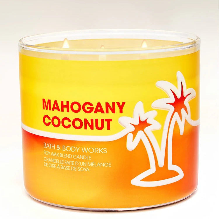 Mahogany Coconut 3 Wick Candle