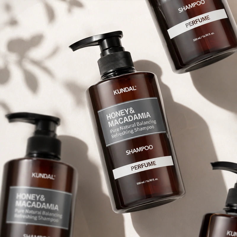 KUNDAL Honey & Macadamia Shampoo 500ml – Pure Natural Balancing Refreshing Shampoo | شامبو كوندال بالعسل والمكاديميا للعناية بالشعر