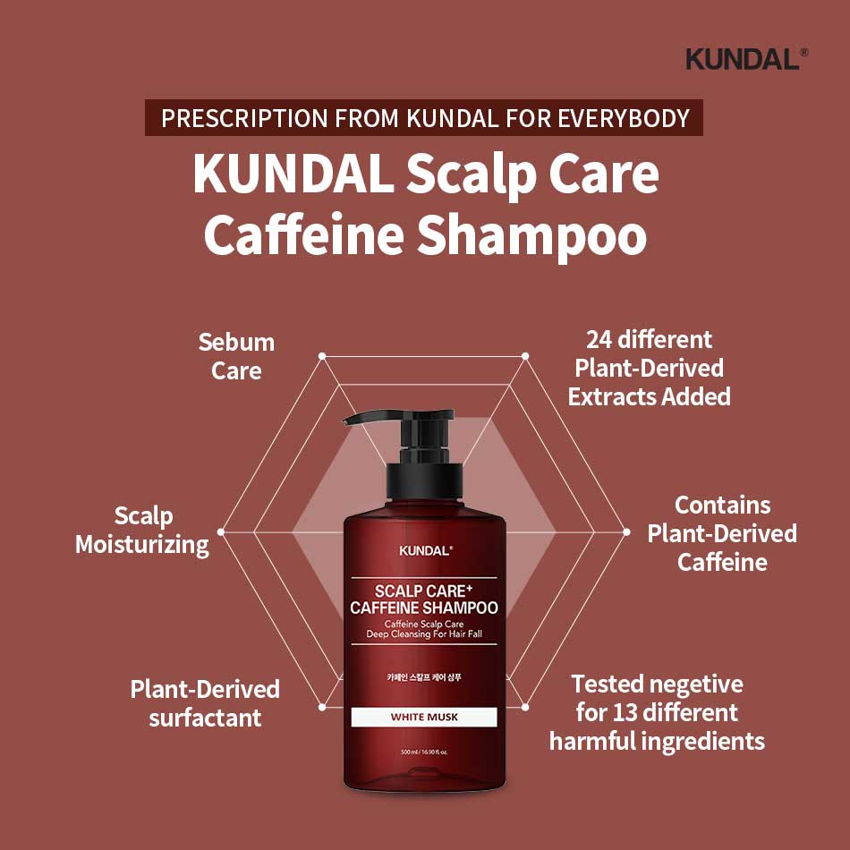 Natural Caffeine Scalp Care Hair Regrowth Enhancement Shampoo 500ml