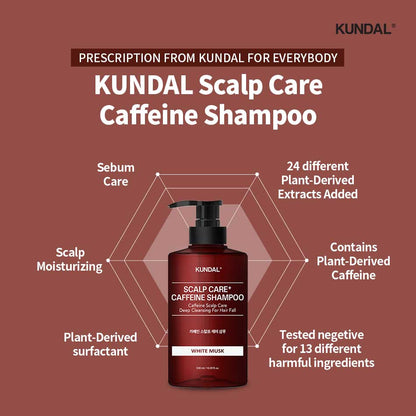 Natural Caffeine Scalp Care Hair Regrowth Enhancement Shampoo 500ml