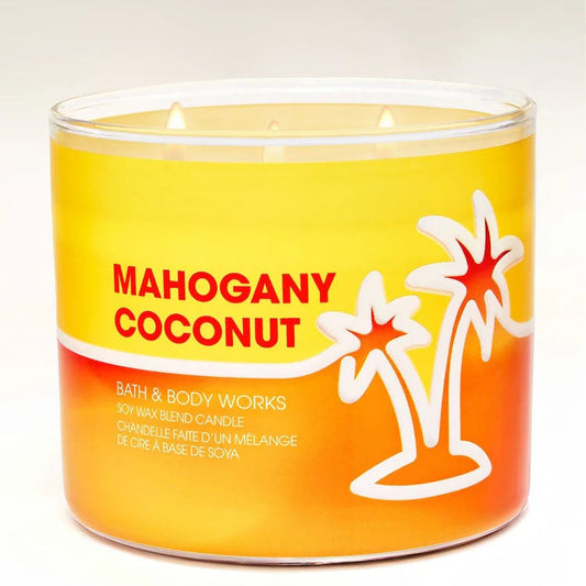 Mahogany Coconut 3 Wick Candle