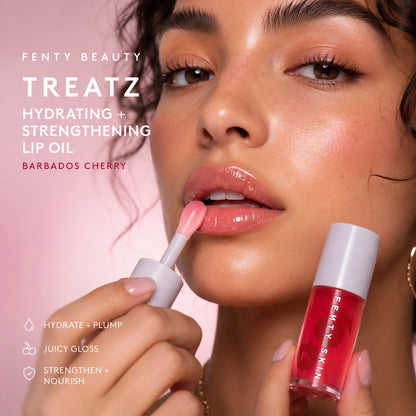 Fenty Beauty Treatz Hydrating + Strengthening Lip Oil – Barbados Cherry | ليب أويل مرطب ومقوّي للشفايف
