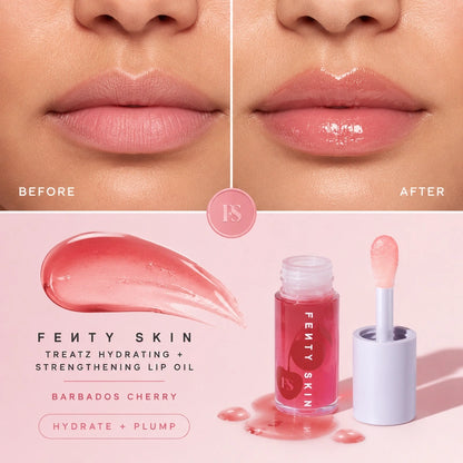 Fenty Beauty Treatz Hydrating + Strengthening Lip Oil – Barbados Cherry | ليب أويل مرطب ومقوّي للشفايف