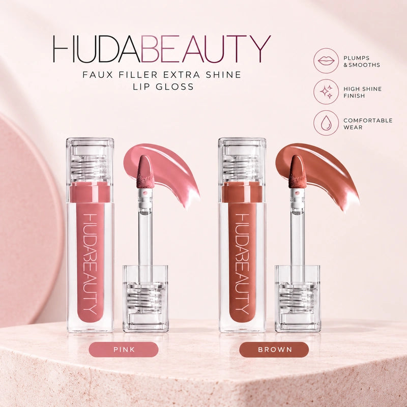 Huda Beauty FAUX FILLER Extra Shine Lip Gloss
