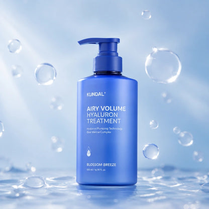 KUNDAL Airy Volume Hyaluron Treatment Blossom Breeze 500ml | علاج ترطيب وتكثيف الشعر