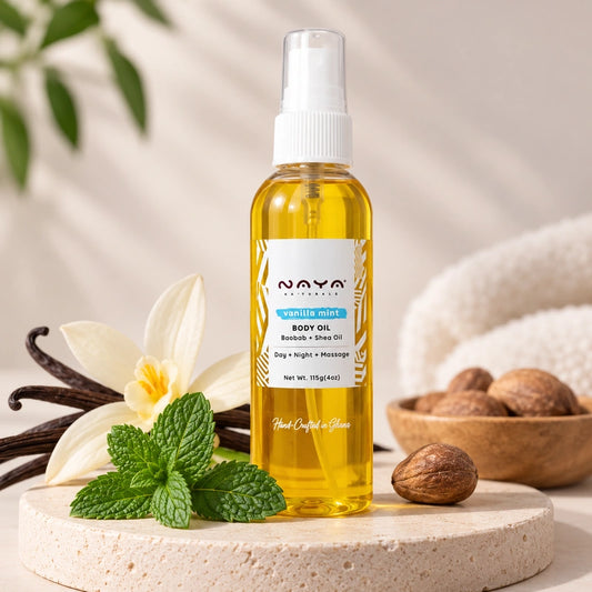 Naya Naturals Vanilla Mint Body Oil – Baobab & Shea Oil 115g