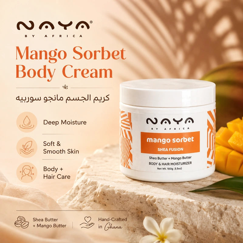 Naya by Africa Mango Sorbet Body Cream – كريم جسم مانجو سوربيه لترطيب البشرة والشعر