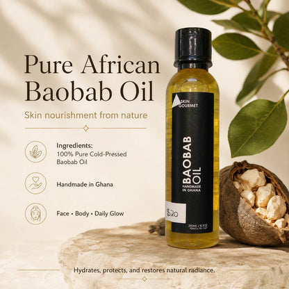Skin Gourmet Baobab Oil | 100% Pure Cold-Pressed Baobab Oil – زيت باوباب نقي لترطيب البشرة وتجديدها